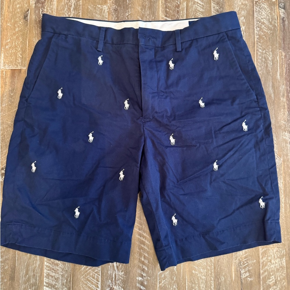 Polo by Ralph Lauren Embroidered Navy Shorts